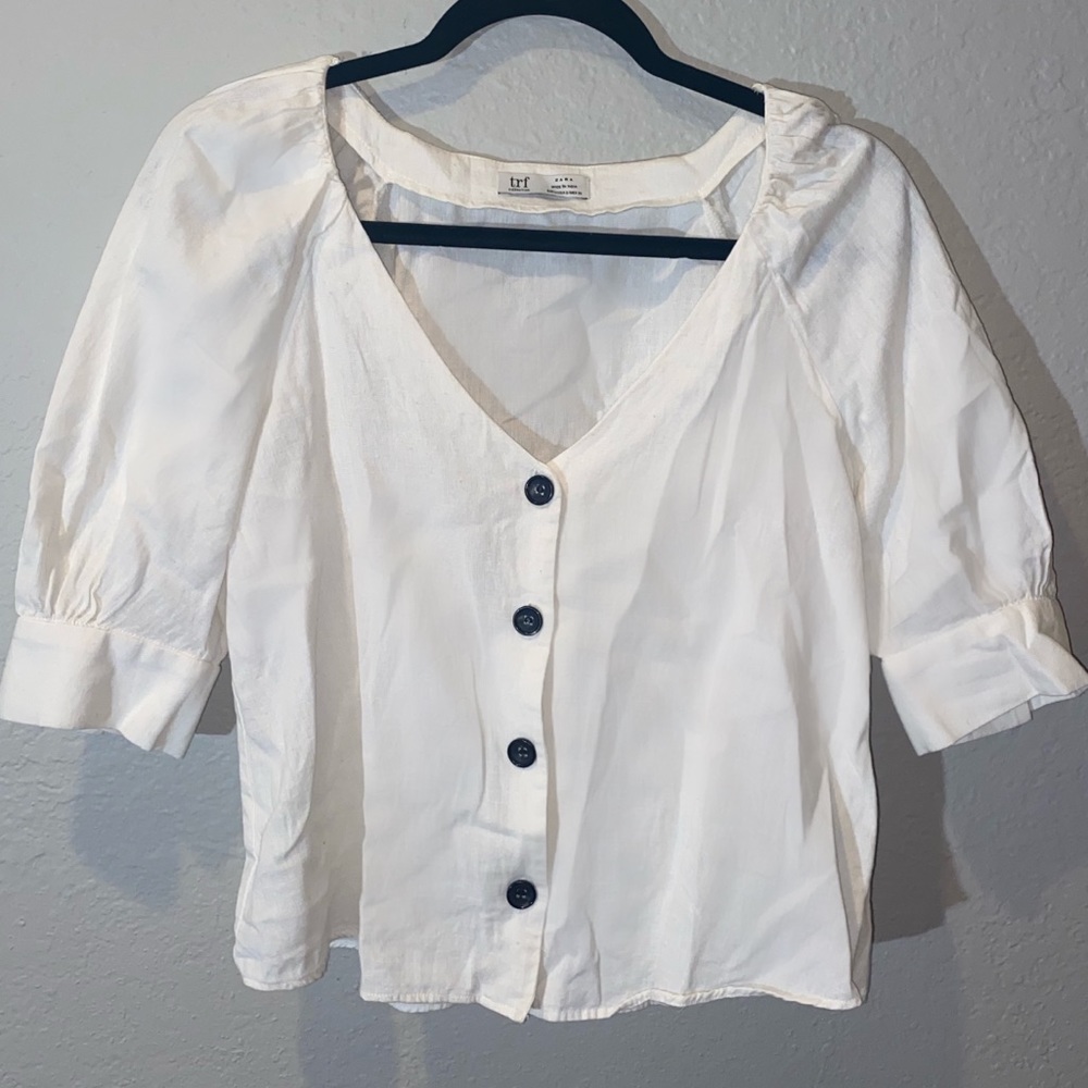 Zara Button Down Blouse Top